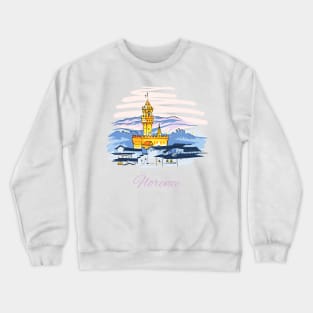 Palazzo Vecchio in Florence, Tuscany, Italy Crewneck Sweatshirt